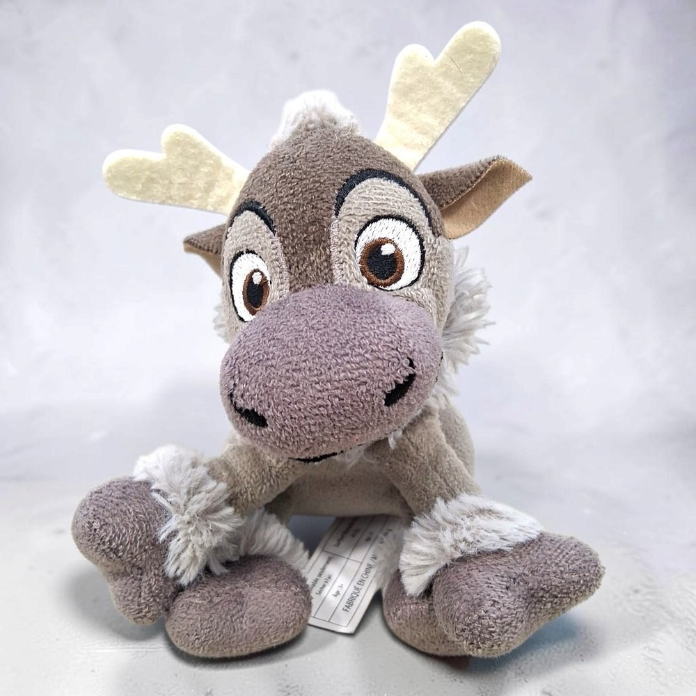 Disney Frozen Loveable Sven Reindeer Plush 6" Stuffed Animal Toy Just Play Brown